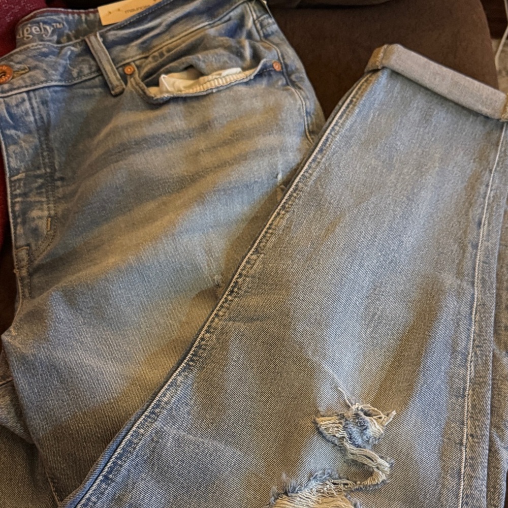 Maurice’s Edgely distressed high rise mom jeans